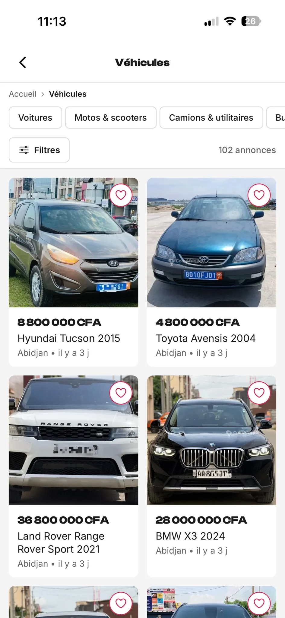 Application lendroit.ci